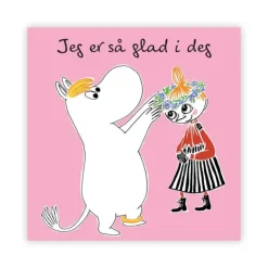 Mummi kort dobbelt Jeg er så glad i deg rosa