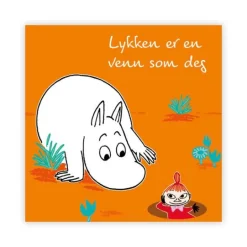 Mummi kort dobbelt Lykken er en venn oransje