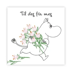 Mummi kort dobbelt Til deg fra meg hvit