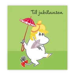 Mummi kort dobbelt Til jubilanten grønn