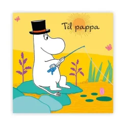 Mummi kort dobbelt Til pappa gul