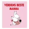 Mummi kort dobbelt Verdens beste mamma rosa