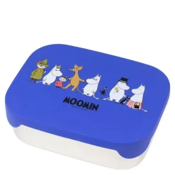 Mummi matboks metall 17,5x13,5 cm familie blå