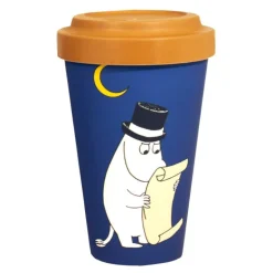 Mummi reisekopp 45 cl Mummipappa på kveldstur marineblå