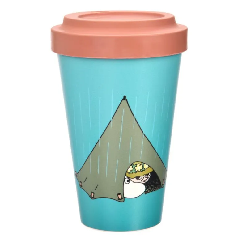 Mummi reisekopp 45 cl Mummitroll og Snusmumrikken camping blå