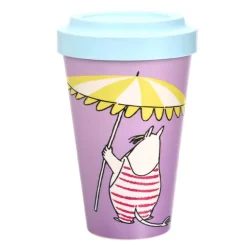 Mummi reisekopp 45 cl Snorkfrøken nyter på stranden lilla