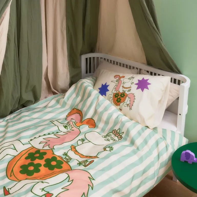 Mummi sengesett 120x160 cm sirkus stripe