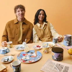 Mummi serveringsfat 30 cm Familietid blå 80 år