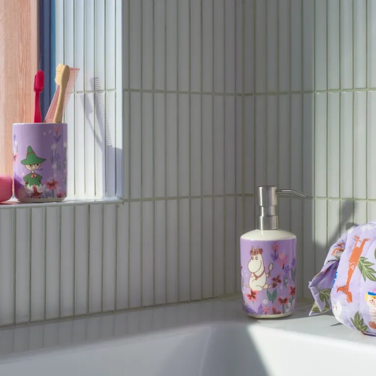 Mummi såpedispenser + tannbørsteholder blomsterhage