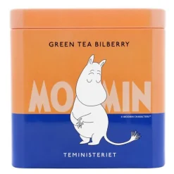 Mummi teboks Mummitrollet grønn te blåbær 250g