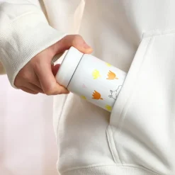 Mummi termokopp 20 cl blomster hvit