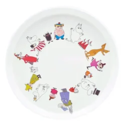 Mummifamilien tallerken 20 cm melamin hvit