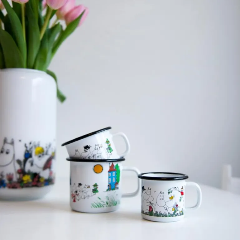 Mummikopp Emalje 15 cl Glad Familie hvit