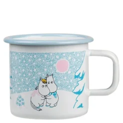 Mummikopp Emalje 37 cl la det snø blå