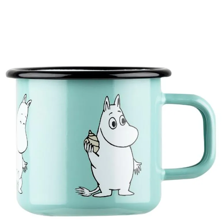 Mummikopp Emalje 37 cl Mummitrollet mint