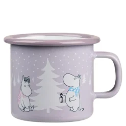 Mummikopp Emalje 25 cl snøfall grå