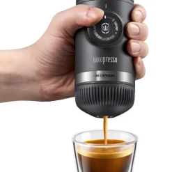 Nanopresso espressomaskin med NS adapter grå