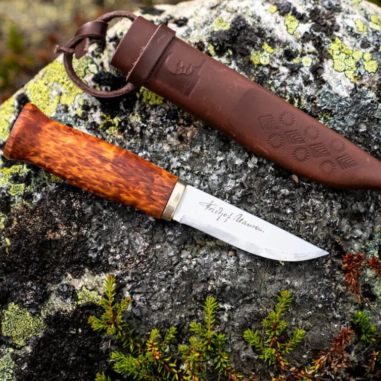 Nansen tollekniv 21 cm masurbjørk