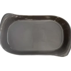 Naoto serveringsfat 36x20x5 cm mørk grå/blank