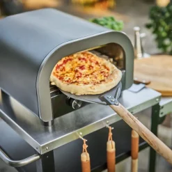 Napo avlastningsbord m/hjul 88x56x85 cm svart/børstet