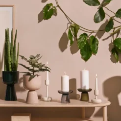 Nappula lysestake 107 mm hvit