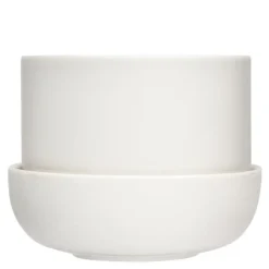 Nappula potteskjuler m/skål 17x13 cm hvit