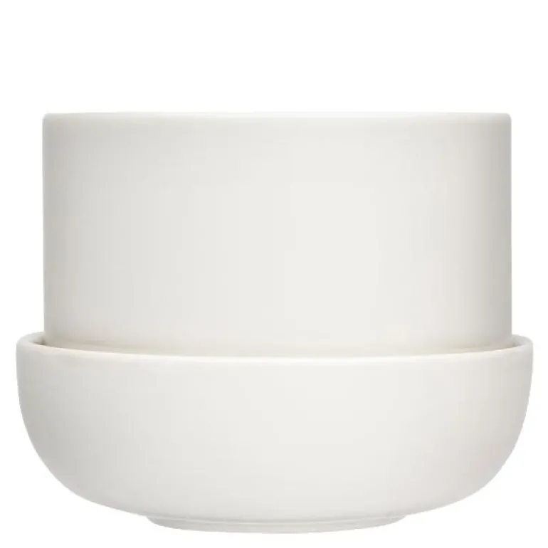 Nappula potteskjuler m/skål 17x13 cm hvit