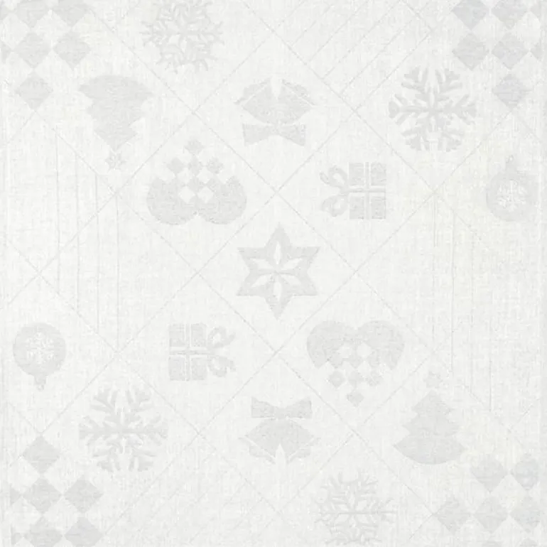 Natale juleserviett i stoff 45x45 cm offwhite