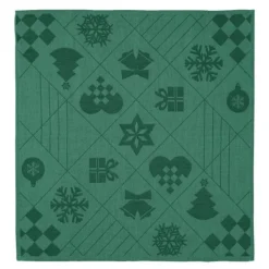 Natale juleserviett i stoff 45x45 cm grønn
