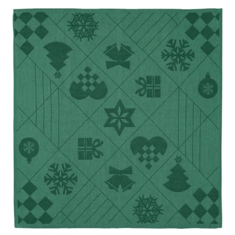 Natale juleserviett i stoff 45x45 cm grønn