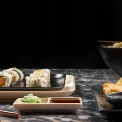 Nemo tallerken rektangel 25x12 cm svart