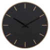 Nero veggklokke 28 cm svart linoleum m/svart viser