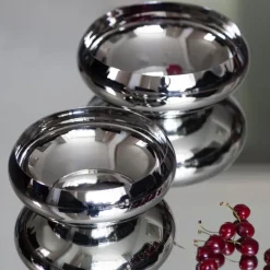 Nest skål 23 cm polert