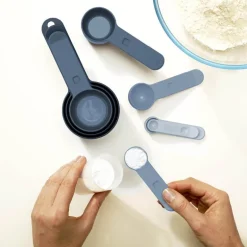 Nest sky måleskje sett 8 deler blåtoner