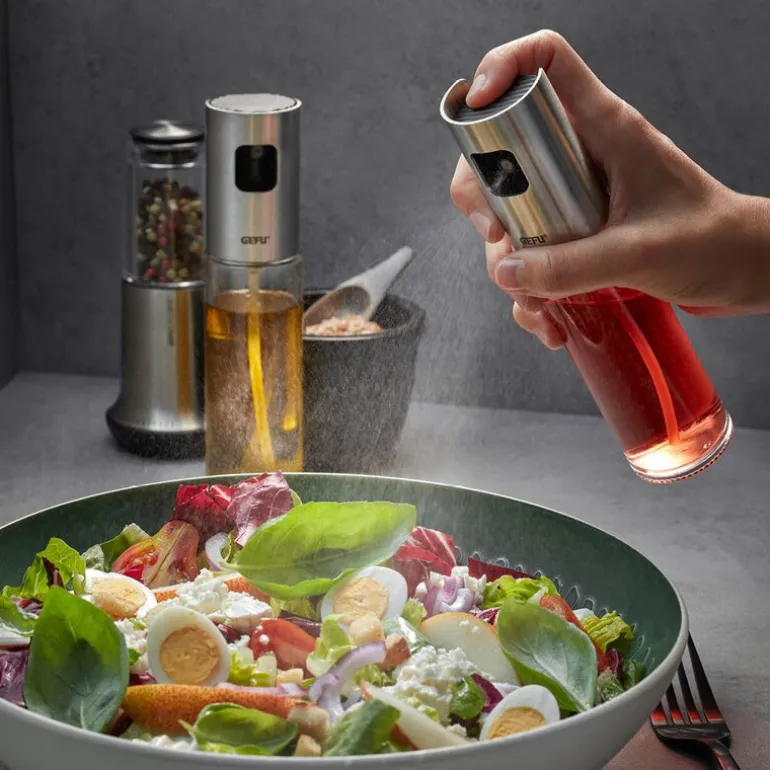 Neva olje- & eddikspray sett 2 deler svart/stål