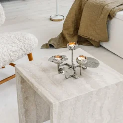 Ninfea Grande lysestake 24x13 cm NP sølv