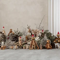 Nisselue medium rød/hvit