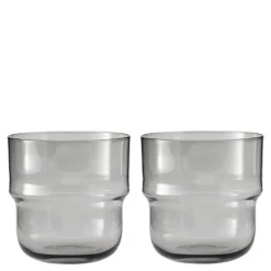 NM& Unda glass 25 cl 2 stk grey