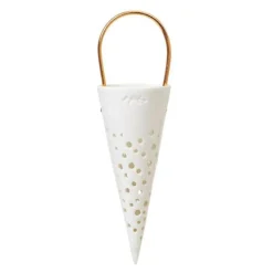 Nobili Julekremmerhus H18,5 cm snøhvit