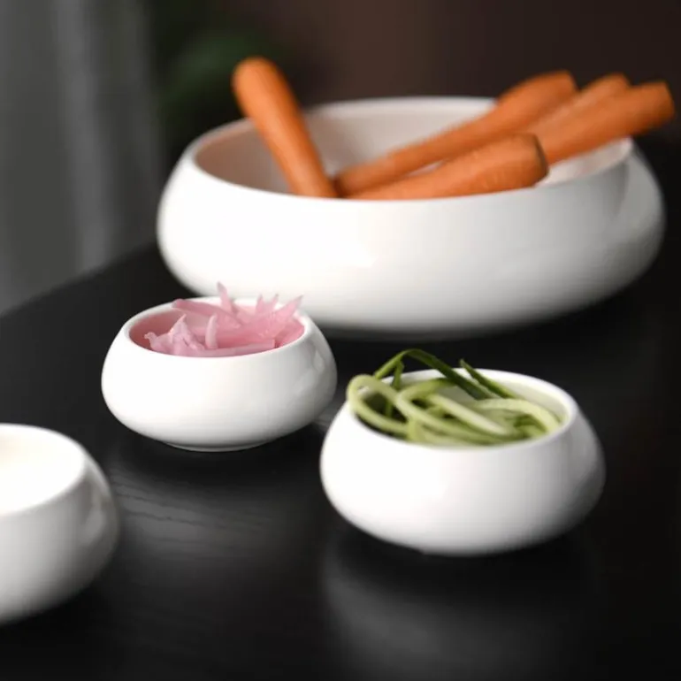 Nor skål 3 stk 0,14L hvit