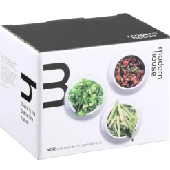 Nor skål 3 stk 0,14L hvit