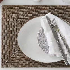 Norah dekkebrikke flettet 45x30 cm natur