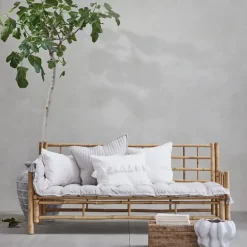 Norah oppbevaringsboks m/lokk 40x25 cm natur