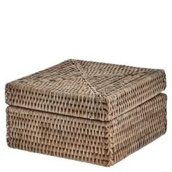 Norah oppbevaringsboks m/lokk 18x18 cm natur