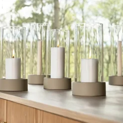 Nord hurricane lyslykt 11,5x25 cm krem