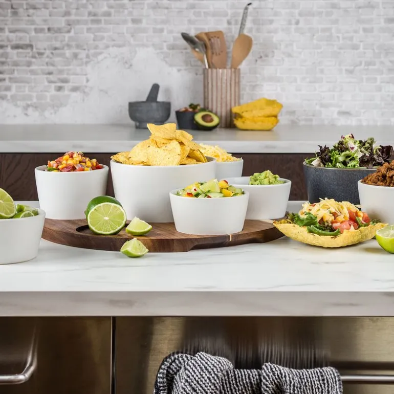 Nord tacosett 7 skåler natur/hvit