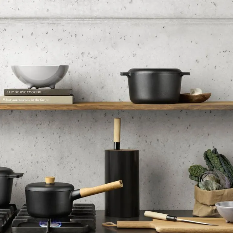 Nordic Kitchen knivblokk til 8 kniver svart