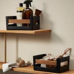 Nordic kitchen matvarekasse 27 cm svart/bambus