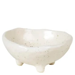 Nordic Vanilla skål med føtter 8,5 cm kremhvit
