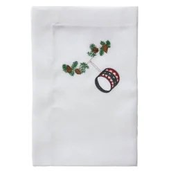 Nordic way juleserviett brodert tromme 50x50 cm